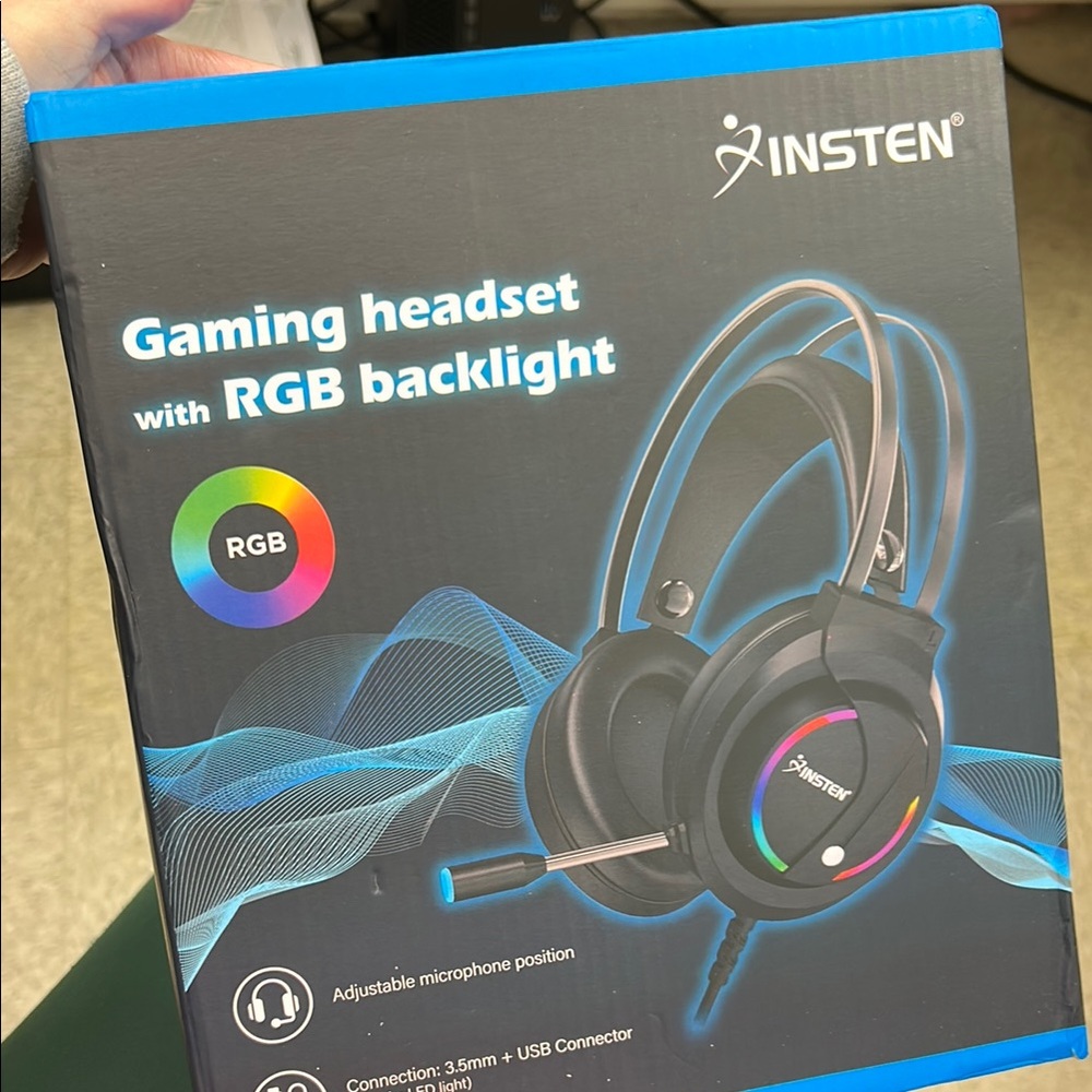 Black Gaming Headset with RGB Backlight